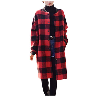 

Toponeto Women Plus Size Casual Boho Plaid Blouse Loose Long Sleeve Pocket Shirt Tops