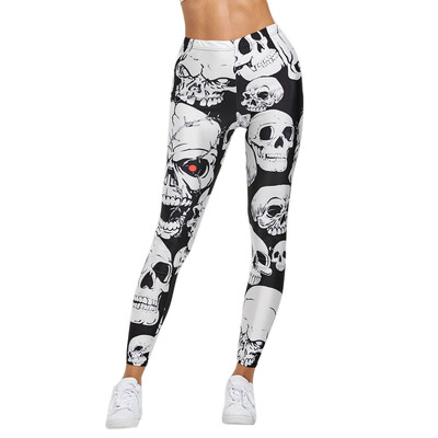 

Tailored Women Skull Print Sports Leggings Yoga Workout Gym Sports Pants Stretch Trouser