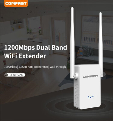 

〖Follure〗COMFAST Dual Band 1200Mbps WiFi Repeater Wireless Range Extender Booster Network