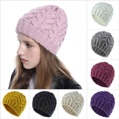 

Winter Outdoor Warm Wool hatHat Wool Knit Beanie Womens Ladies Ski Hat