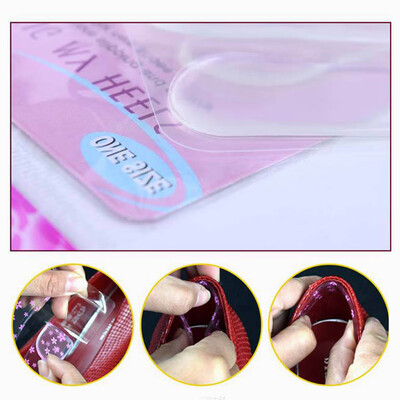 

Womens Cushion Heel Cushion Multi Style Transparent Silicone T-Type Two in One Heel Sticker Heel Pad