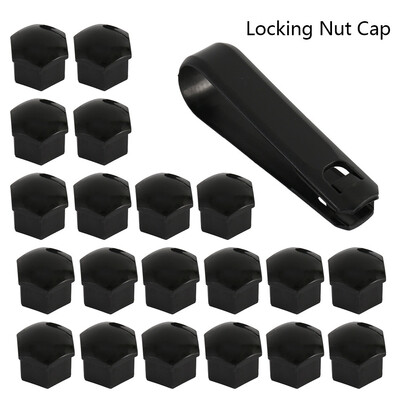 

Newest 20 X 19Mm Wheel NutBolt Caps Covers Locking Tool Black For Any Tyres DIY