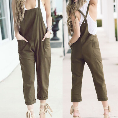 

Tailored Women Loose Casual Baggy Jumpsuit Strap Bib Pants Trousers Overall Harnes Pants