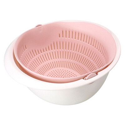 

New Portable Fruit Vegetable Cleaning Drain Basket Detachable Double-layer Hollow Home Kitchen supplies