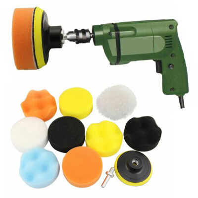 

11Pcs Car Buffing Pads Polishing Buffer For Drill Sponge Kit Waxing Foam Sealing