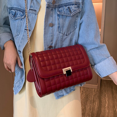 

Small fragrance rhombic bag female 2019 new wave Korean fashion wild wild chain shoulder slung small square bag