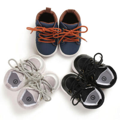 

Gift Infant Soft Booties Newborn Baby Boy Crib Shoes Toddler PreWalker Trainers