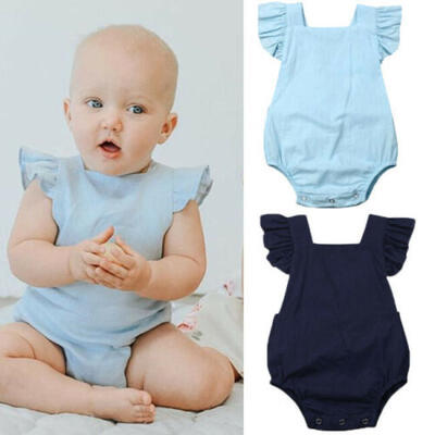 

US Stock Newborn Baby Girl Romper Bodysuit Jumpsuit Summer Outfits Clothes 0-24M