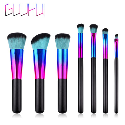 

〖Follure〗7PCS Wooden Cosmetic Makeup Brush Foundation Powder Eyeshadow Brush