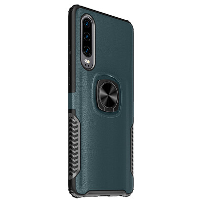 

imosi Phone Case TPU Protective Cover Built-in Magnetic Sticker with Buckle Ring Stand for HUAWEI P30