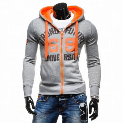 

New Hooded Pullovers Cardigan Slim Fit Hoodies Casual Mens Letter Printing Design Knitted Sweatshirts For Men