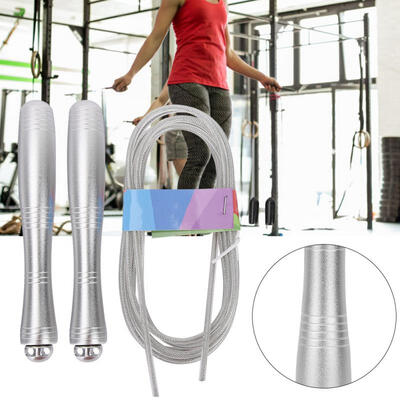 

Greensen Adjustable Steel Wire Jump Skipping Rope Metal Handle Exercise Gym Training Sports Kids