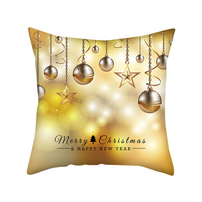 

Tailored Gold Merry Christmas Pillow Cases Nordic Sofa Cushion Cover Home Decoration