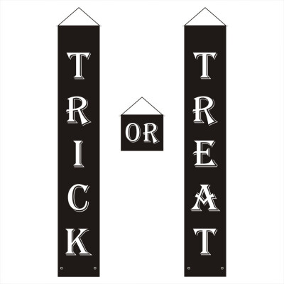 

Halloween Hanging Sign Trick Or Treat Banner For Home Office Porch Front Door Display Decorations H1