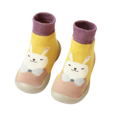 

Baby Boys Girls Shoes Infant Autumn Cotton Cartoon Print Socks Warm Anti Slip Floor Socks Shoes Leg Warming