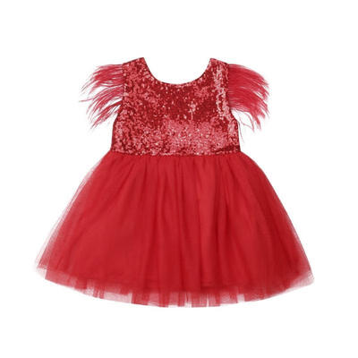 

Princess Sequins Dress Kids Girls Wedding Party Christmas Dresses 1-6T