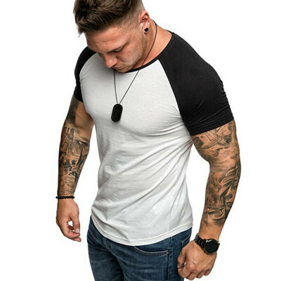 

Fashion Mens Casual Fit Short Sleeve Slim Muscle Bodybuilding T-shirt Tee Tops