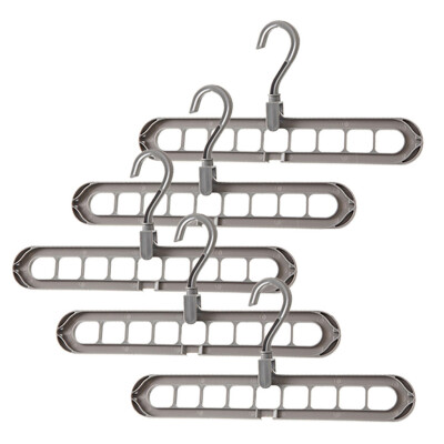 

Toponeto Clothes Hanger Clothes 9 Hole Towel Hook Closet Organizer Plastic Storage Rack