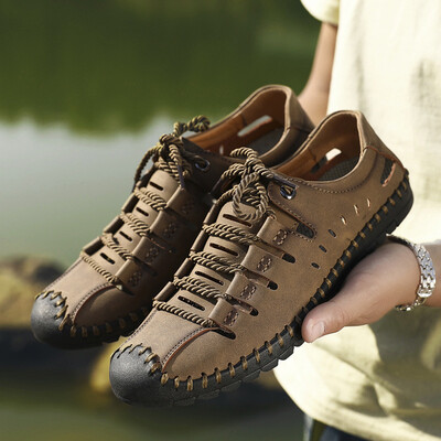 

2019 spring new beach shoes fashion casual shoes mens breathable shoes cross-border large size casual trend mens shoes