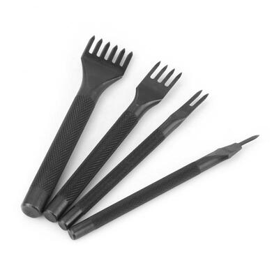 

Greensen 4 pcsset DIY Leather Hole Punch Stitching Tools Handmade Carft Kit1246 teeths