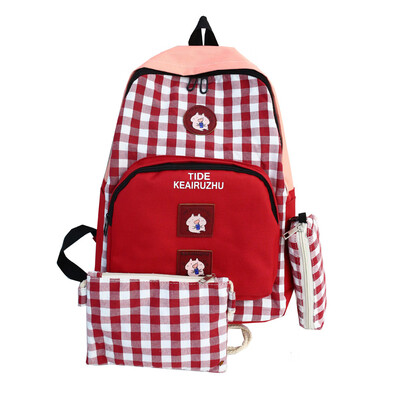 

Woman 2019 Casual Shoulder Bag 3PC Large Capacity Student Bag Fashion Backpack