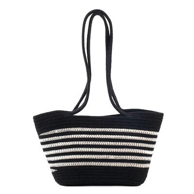 

Women Woven Shell Shoulder Bag Large Capacity Contrast Color Casual Handbag