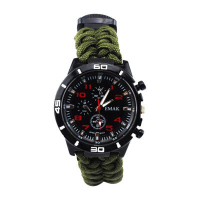 

Outdoor Multi-functional Survival Watch Hand-woven Umbrella Rope Watches