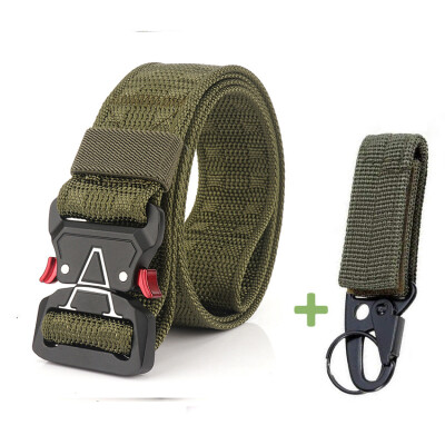 

Luxury Canvas Belt Thick Tactical Designer Belts For Jeans High Quality Casual Nylon Waist Belt Metal Buckle Black Cobra Belt