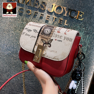 

On the new printing bag girl 2019 new summer fashion small square bag Korean version of the simple oblique satchel bag