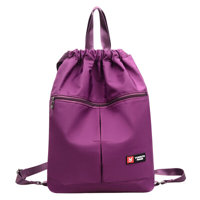 

Oxford cloth bag rope-pulling shoulder bag womens bundle pocket large capacity portable fitness&simple sports backpack