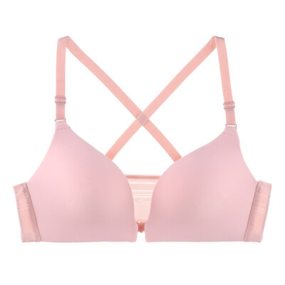

Fashion Bra Seamless Sexy Front Button Bra Girls Push Up Underwear Female Solid Color wire Free Bra