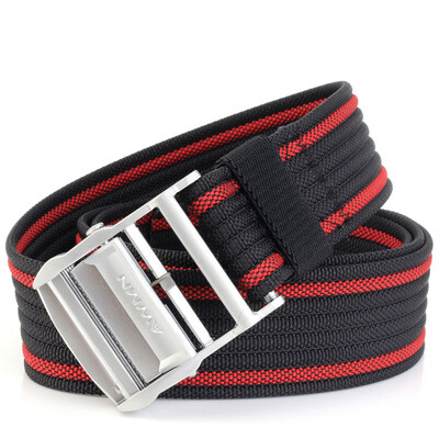 

Unisex belt Stripe Color Nylon Automatic Buckle Men belt fashion Alloy buckle Outdoor Multifunction Casual Men&Women belt