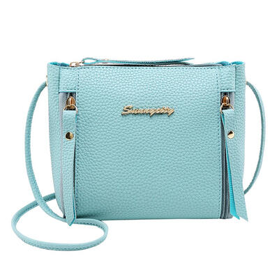 

Litchi Pattern Solid Color Women Shoulder Handbags Leather Crossbody Bags