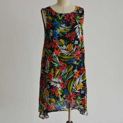 

Yq summer sleeveless dress fashion trend simple 7353