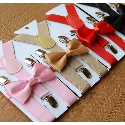 

Fashion Suspender&Bow Tie Set for Children Kids Teens