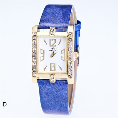 

〖Follure〗Retro Candy Colors Design Leather Band Analog Alloy Quartz Wrist Watch