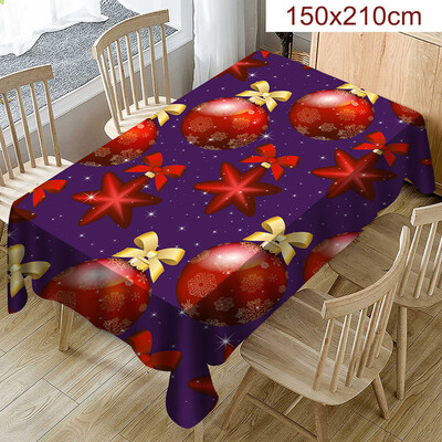

〖Follure〗Christmas Tablecloth Print Rectangle Table Cover Holiday Party Home Decor