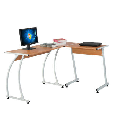 

Office Desk L-Shape Corner Computer PC Table Workstation 3-Piece for HomeSwitch 2 Sides