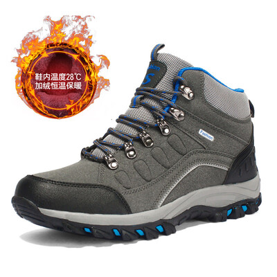 

Autumn&winter hiking shoes for men&women casual couples cotton shoes warm plus velvet outdoor hiking cross-country shoes foreign trade