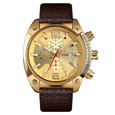 

SKMEI 9190 Modern Multifunctional Quartz Mens Watch 3ATM Waterproof Big Face Casual Business Male Watch Luminous Day Date Chronog
