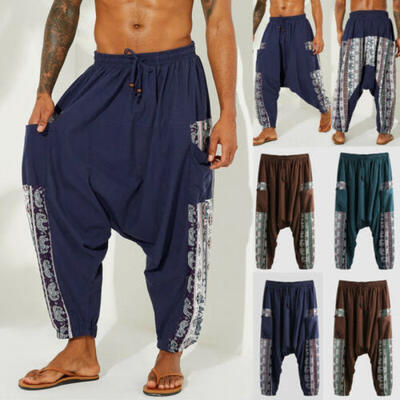 

Mens Baggy Pants Loose Lantern Pants Exercise Workout Joggers Lounge Bottoms