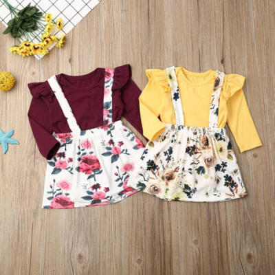 

Princess Toddler Baby Girl Top Cotton Skirt Dress 2PCS Outfit Clothes Set 0-18M