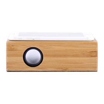 

Wooden Induction Speaker Mobile Phone Wireless mini Retro Computer Speaker Built-in Large Battery