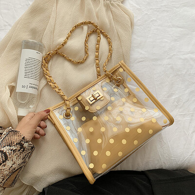 

Advanced sense bag Ocean transparent bag handbag 2019 new fashion shoulder bag big summer fresh messenger bag
