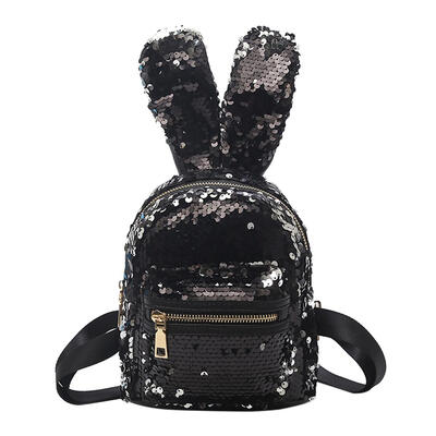 

Mini Shining Sequins Backpack Rabbit Ear Shoulder Bags for Women Baby Girls