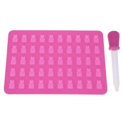 

50 Grids Bear Silicone Chocolate Candy Cake Mold Ice Cube Tray Baking Mould