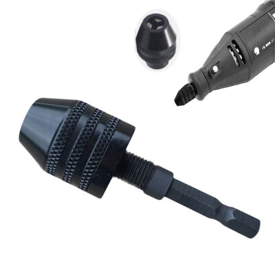 

〖Follure〗Keyless Black Mini 3-Jaw Drill Chuck Screwdriver Adapter 03-8MM Drill Bits