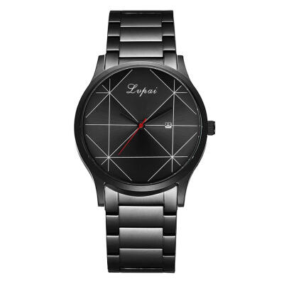 

Lvpai Men Watch Alloy Steel Belt Watches Geometric Analog Quartz Wristwatch