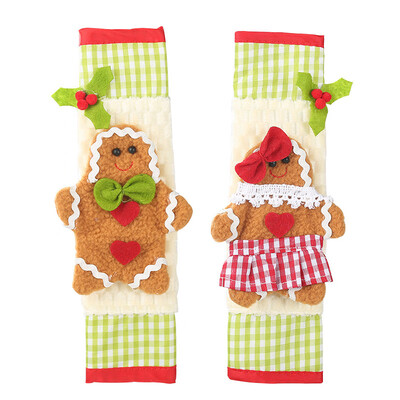 

1 Pair Christmas Refrigerator Microwave Oven Door Handle Covers Decorations