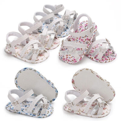 

Cute Summer Newborn Baby Girl Sandals Soft Sole Crib Shoes Sneaker Prewalker